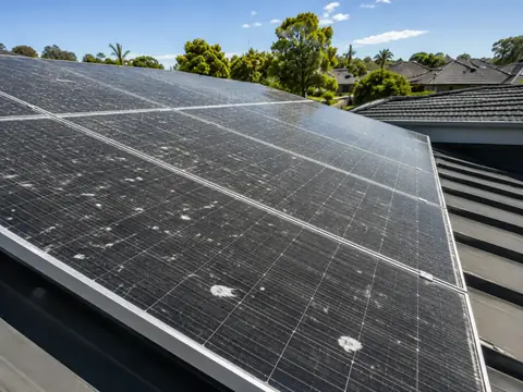 Solar panels before cleaning